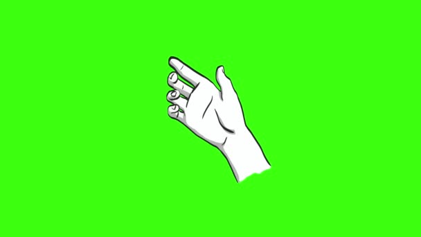 Handen houden positie geanimeerde hand getrokken - Video