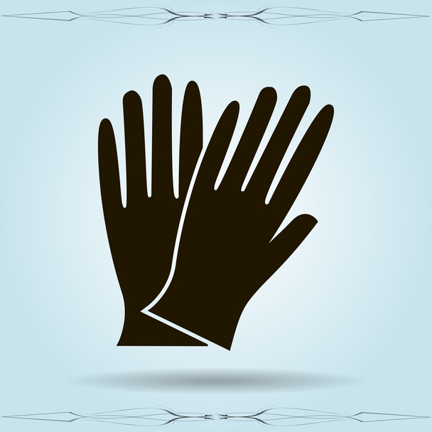work gloves icon - Διάνυσμα, εικόνα