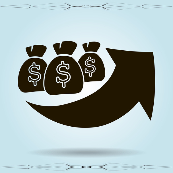 Иконка мешков с деньгами
 - Вектор,изображение