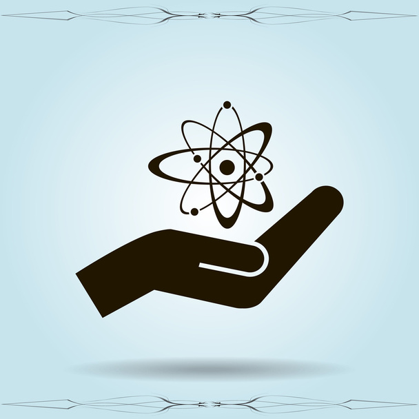 Atom znak ikona - Wektor, obraz