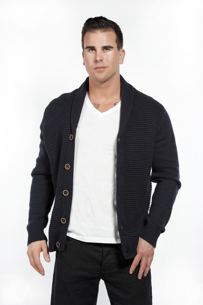 White Athletic Male in Sweater - Foto, Imagem