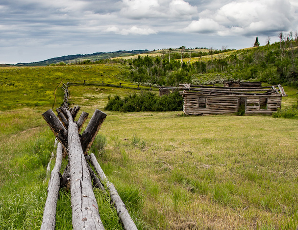 Cerca velha em Wyoming
 - Foto, Imagem