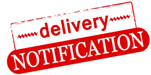 Delivery notification stamp - Vector, Image