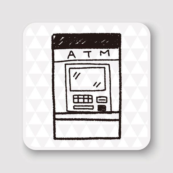 Illustration vectorielle de dessin de doodle ATM
 - Vecteur, image