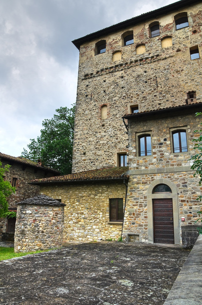 Malaspina-dal verme kasteel. Bobbio. Emilia-Romagna. Italië. - Foto, afbeelding
