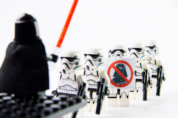 die Lego Star Wars Film Stomtrooper Mini-Figuren. - Foto, Bild