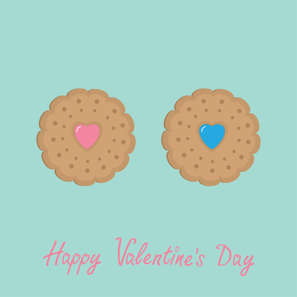 Biscuit cookies cracker couple - Vector, afbeelding