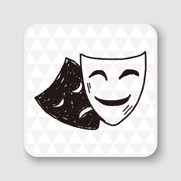 doodle masker vector illustratie - Vector, afbeelding