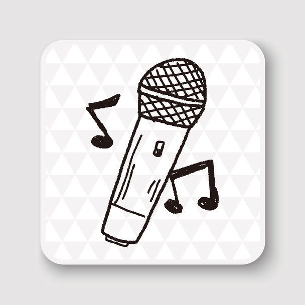 illustrazione vettoriale del microfono doodle
 - Vettoriali, immagini