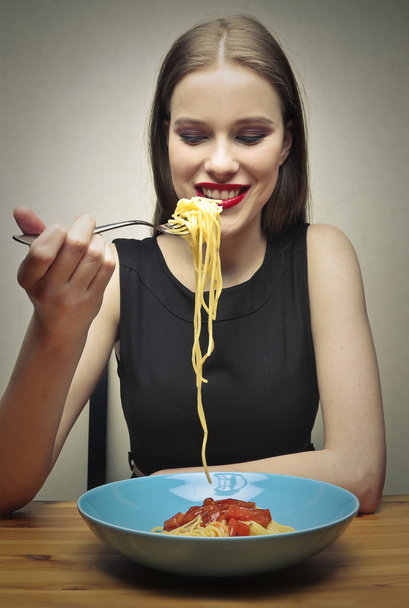 Eating Spaghetti Alone - Foto, Imagem