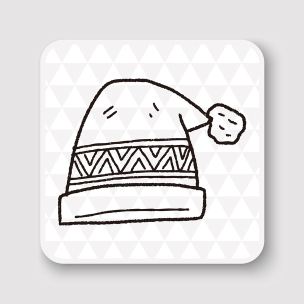 winter hat doodle vector illustration - Vector, Image