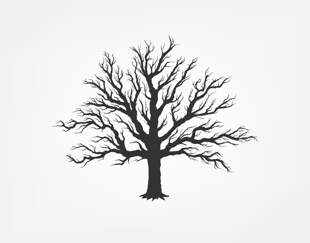 Drzewo z suchych gałęzi - Wektor, obraz