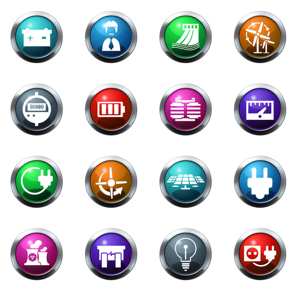 Electricity icon collection - Vetor, Imagem