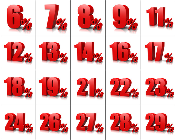 Percentage Numbers Series 2 - Foto, Imagem