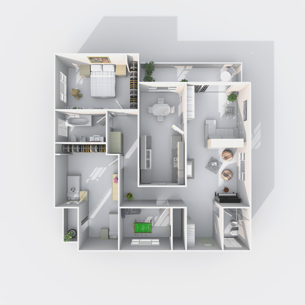 3d інтер'єр візуалізація квартири без даху
 - Фото, зображення