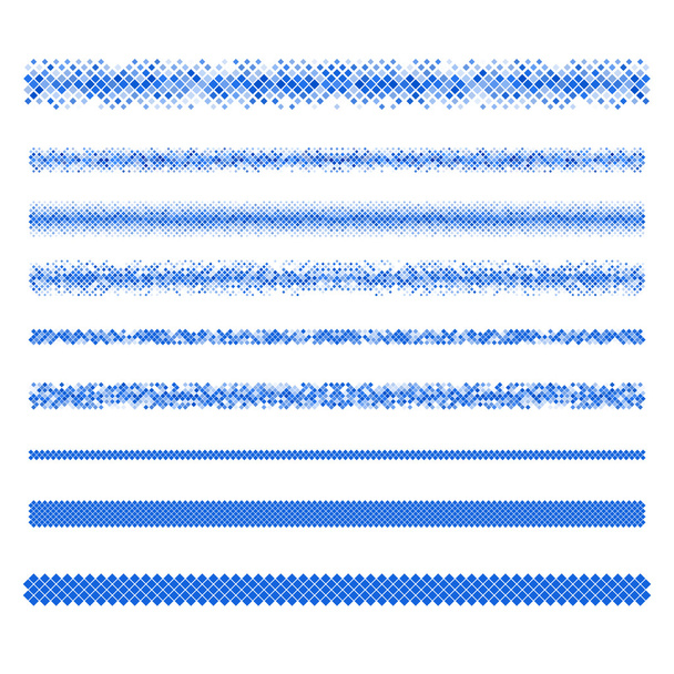 Ontwerpelementen - pixel tekst scheidingslijn lijn instellen - Vector, afbeelding