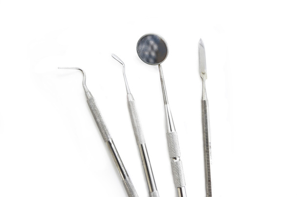 Limpo dentista ferramentas isoladas
 - Foto, Imagem