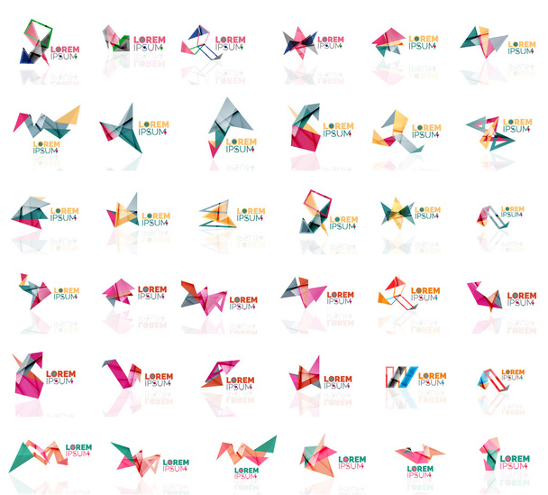Crescer seta origami abstrato vetor logotipo modelo papel criativo escritório ícone empresa símbolo conceito
 - Vetor, Imagem
