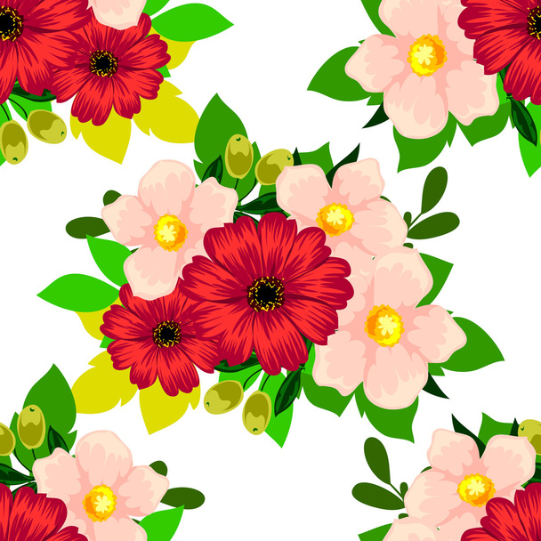 Floral seamless pattern - Vektör, Görsel