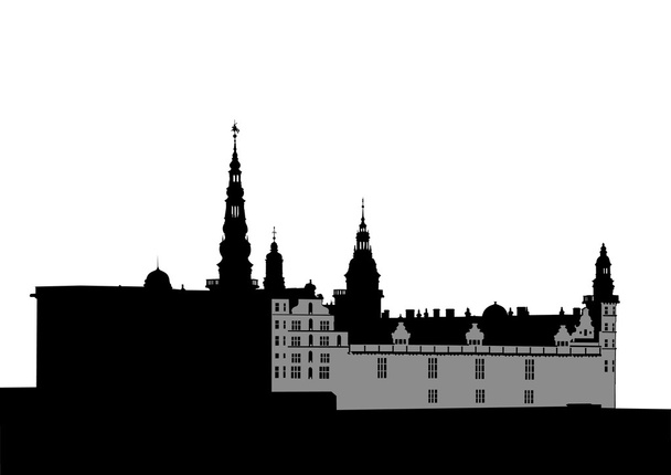 Ancien château sur fond blanc
 - Vecteur, image