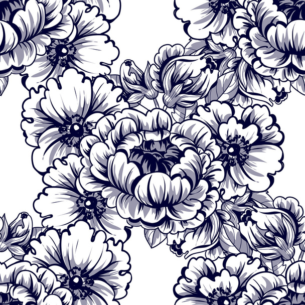 Floral seamless pattern - Вектор, зображення