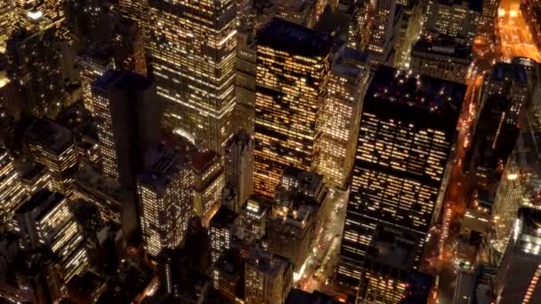 skyline di New York di notte - Filmati, video