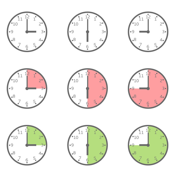 pictogramserie klok - Vector, afbeelding