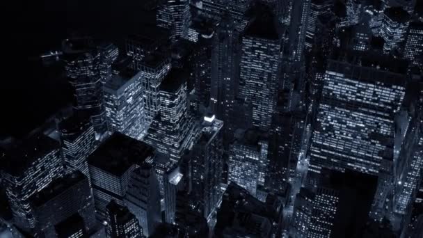 Νέα Υόρκη ορίζοντα τη νύχτα - Πλάνα, βίντεο