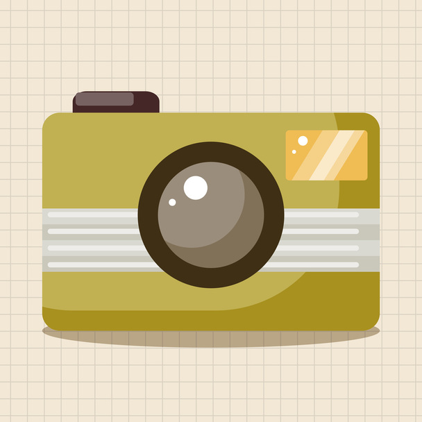 Travel equipment camera theme elements - Vetor, Imagem