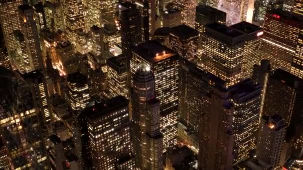 New York városának éjszakai látképe - Felvétel, videó