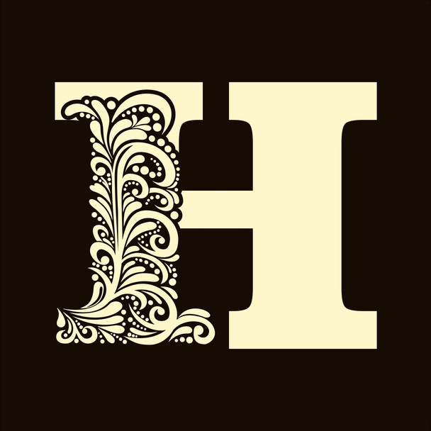 Elegantní velké písmeno H - Vektor, obrázek