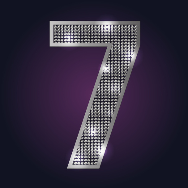 Alfabet nummer zeven - Vector, afbeelding