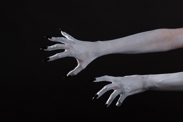ghost hands with black nails - Fotoğraf, Görsel