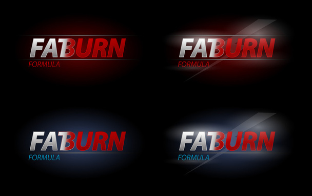 Fat Burn text for dieting - Vector, afbeelding