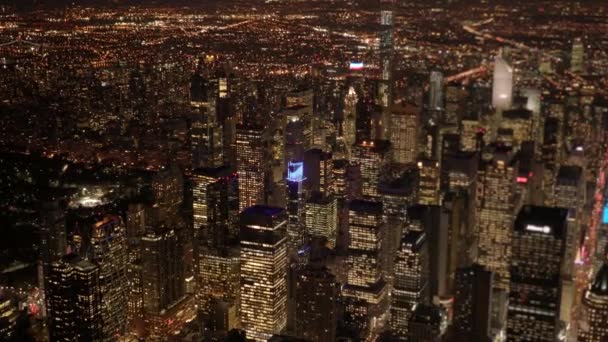 New York City panorama v noci - Záběry, video