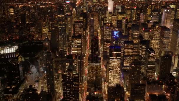 Ciudad de Nueva York skyline por la noche - Imágenes, Vídeo