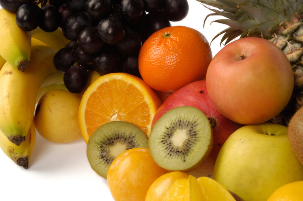 mixed fruits with white background - Photo, Image