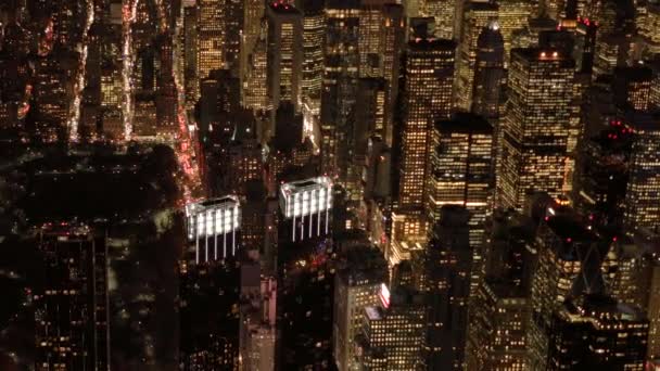 Ciudad de Nueva York skyline por la noche - Metraje, vídeo