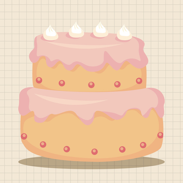 birthday decorating cake theme elements - Vector, Image