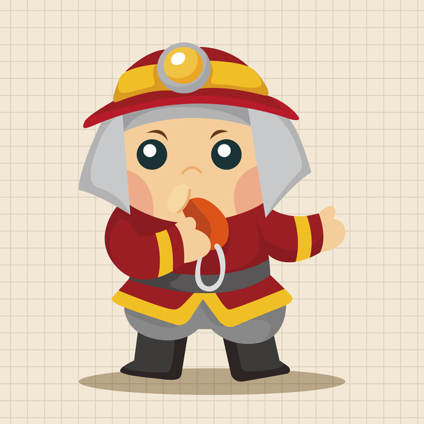 fireman theme elements - Вектор, зображення
