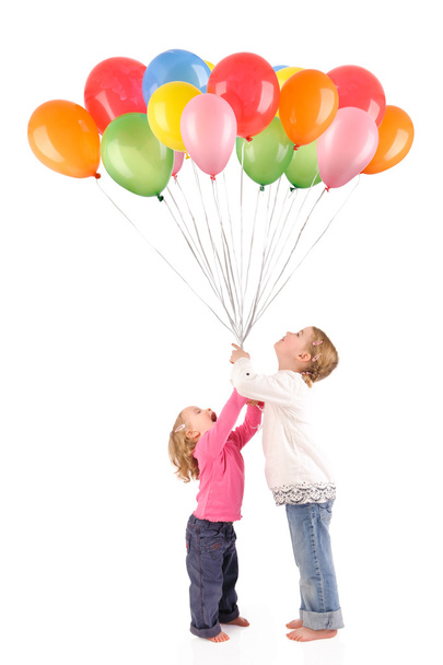 Girls with balloons - Foto, Imagen