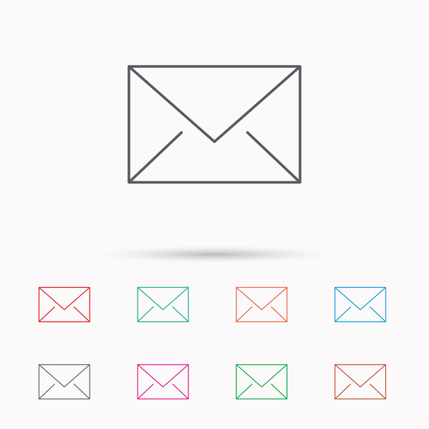 Envelope mail icon. Email message sign. - Vektor, Bild
