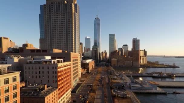 夕日のニューヨークのスカイライン - 映像、動画