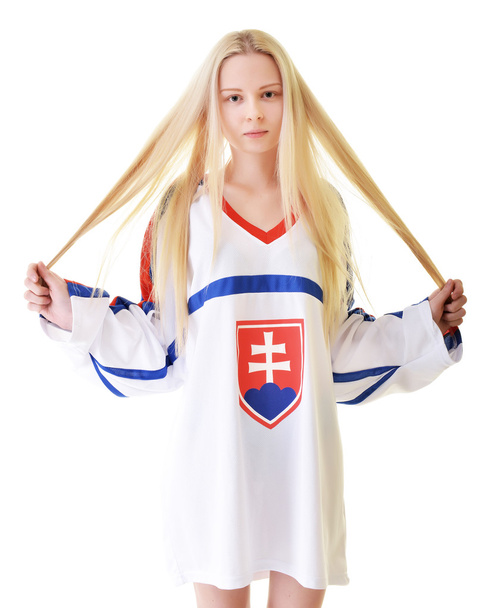 Γυναίκα οπαδών της Σλοβακίας - Φωτογραφία, εικόνα
