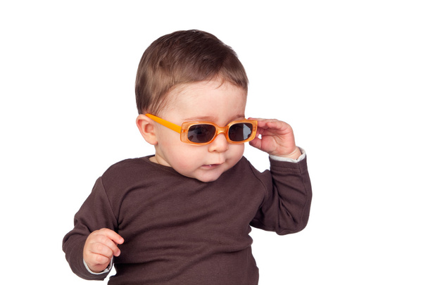 Beautiful baby with sunglasses - Foto, Bild