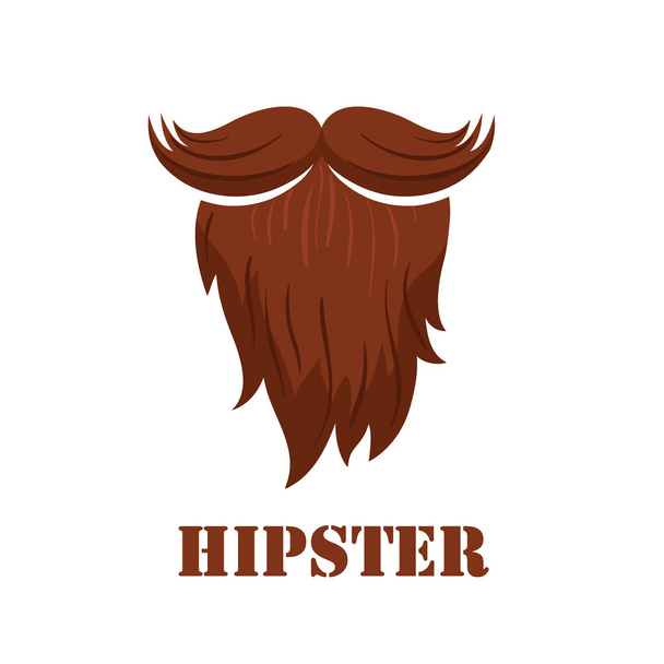 Hipster beard vector illustration - Vetor, Imagem
