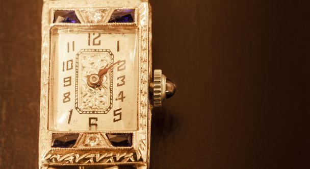 Antique luxury womans platinum watch - Photo, Image