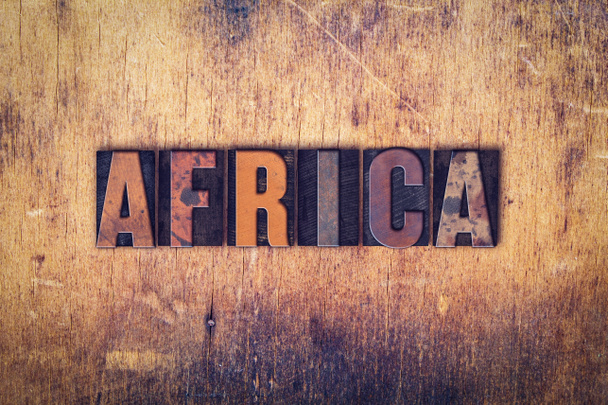 Africa Concept Wooden Letterpress Type - Photo, Image