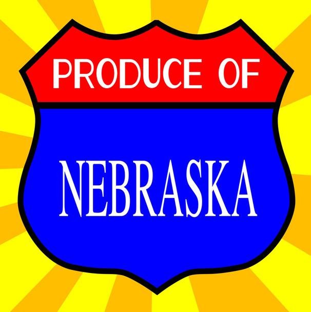 Produce Of Nebraska - Vector, Image