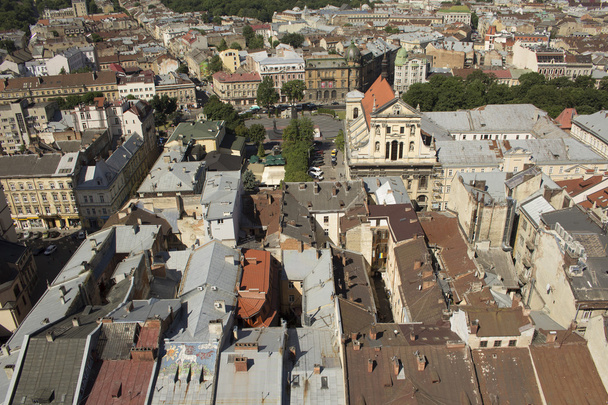  roof in Lviv from the height  - Fotó, kép